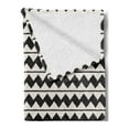thumbnail image 2 of Abstract Soft Flannel Fleece Throw Blanket, Geometrical Retro Grunge Zigzags and Lines Pattern Breeze, Cozy Plush for Indoor and Outdoor Use, 50" x 60", Eggshell Chestnut Brown, by Ambesonne, 2 of 5