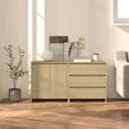 thumbnail image 1 of vidaXL 2 Piece Sideboard Sonoma Oak Engineered Wood, 1 of 5