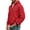 52# Red, variant on Hoodie Mens Quarter Zip Pullover Basic Sweatshirt Men Drawstring Hooded with Plain Elastic Hem 1/4 Zip Sweatshirt Blue S