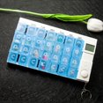 thumbnail image 2 of Portable 28 Grid Electronic Timing Medicine Box Case Medicine Storage Box for Travel (Blue), 2 of 9