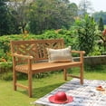 thumbnail image 4 of Cambridge Casual Willem Outdoor Teak Bench - Gray, 4 of 8