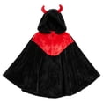 thumbnail image 6 of Wearable Halloween Blanket Hoodie Devil Bat Hooded Halloween Cape Flannel Halloween Cloak for Women Halloween Party Cozy Loungewear, 6 of 7