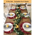 thumbnail image 4 of 13 Inch Round Placemats Set of 6, Red Snowman Christmas Non Slip Heat Insulation PP Table Mats, Xams Tree Snowflake Gifts Winter Plaid Washable Place Mats for Kitchen Dining Party Table Decor, 4 of 7