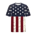 thumbnail image 6 of Gamivast 4Th of July Patriotic T-Shirts for Men USA American Flag Short Sleeve Crewneck Stars And Stripes Vintage Print Casual Loose Fit Summer Tops, 6 of 6