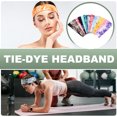 thumbnail image 6 of Uxcell 2Pcs Tie Headbands, Tie Dye Elastic Athletic Hair Head Band Tennis Head Tie Non-Slip Hair Band for Women Men Gym Running Yoga Sports, Workout Travel, Purple, 6 of 6