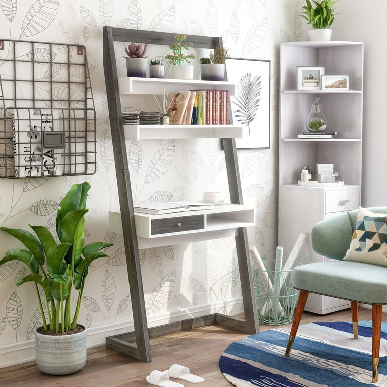 Leaning wall desk white online