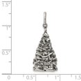 thumbnail image 2 of White Sterling Silver Charm Pendant 31 mm 14 Antiqued Christmas Tree, 2 of 2
