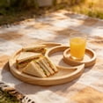 thumbnail image 4 of Honmine Wooden Tray, Moon Shaped Fruit Platter with Serving Design, Decorative Plate for Dessert Cake Snack Appetizer Cheese Charcuterie, 4 of 7