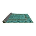 thumbnail image 2 of Ahgly Company Indoor Rectangle Oriental Turquoise Blue Industrial Area Rugs, 2' x 3', 2 of 4