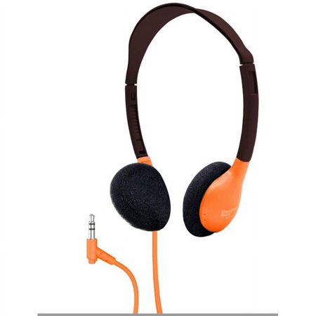 UPC: 0681181628063 | Hamilton Buhl 3.5 mm Plug 5 ft. Dura-Cord Personal Stereo Headphone  Orange – Chew Cord & Foam Ear Cushions