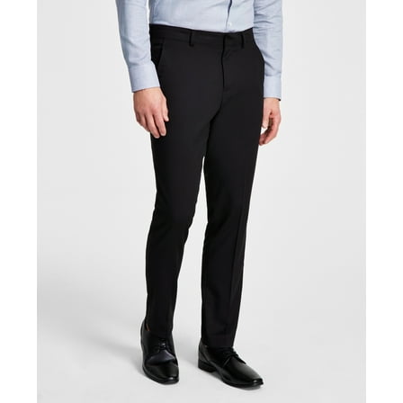 Men's Techni-Cole Suit Separate Slim-Fit Pants Color: Black Size: 34x32