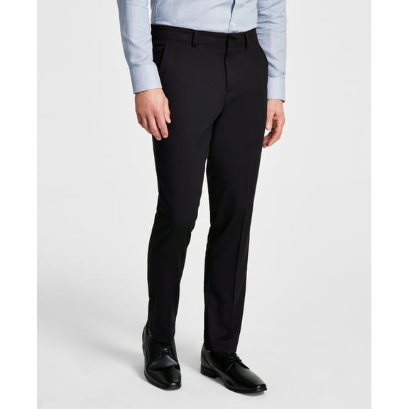 Men's Techni-Cole Suit Separate Slim-Fit Pants Color: Black Size: 34x30
