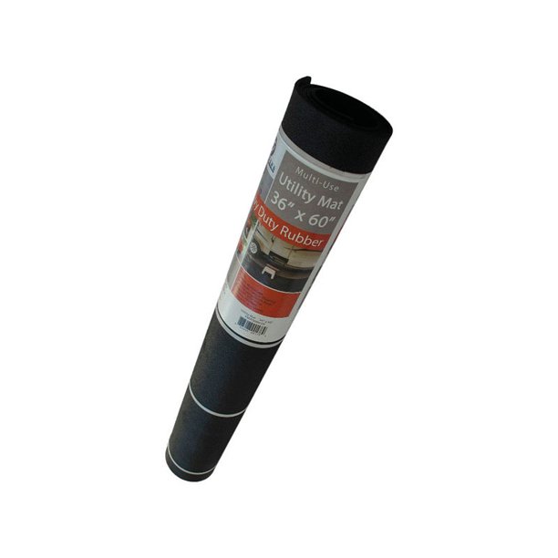 Flexgard Black Rubber Nonslip Utility Mat 60 in. L x 36 in. W Walmart