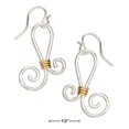 thumbnail image 1 of Argent Sterling & 12K Or Rempli Boucles d'Oreilles de Conception Bouclés, 1 of 1