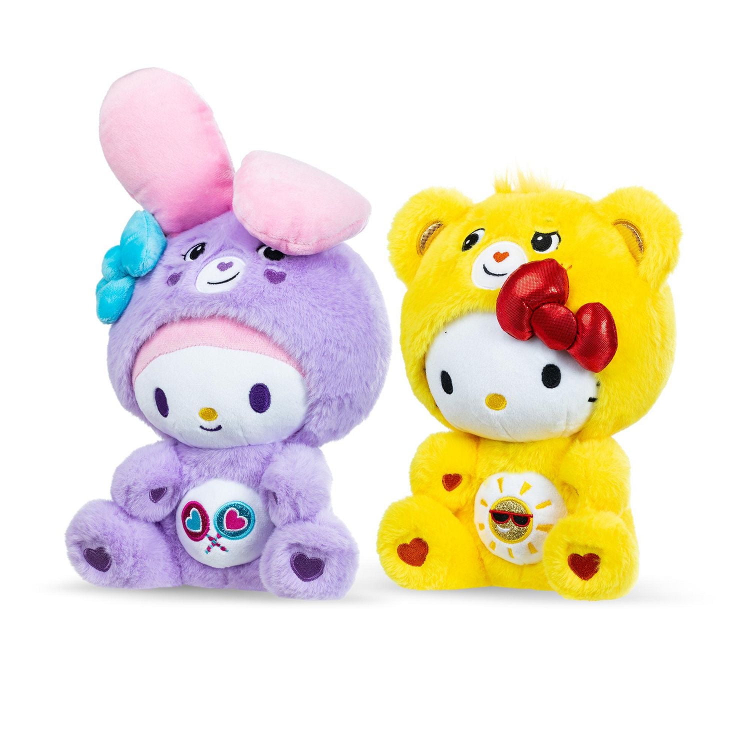 Care Bears Hello Kitty 2-Pack Plush, Funshine and Share