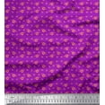 thumbnail image 1 of Soimoi Purple Cotton Voile Fabric Circle & Heart Print Fabric by the Yard 42 Inch Wide, 1 of 3