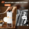 thumbnail image 2 of Mini Manual Coffee Grinder with 40 Adjustable Settings, Portable Hand Coffee Bean Mill with 30g Capacity, Conical Burr Coffee Grinder with Crank for Travel, Camping, Office, Espresso, Pour Over, etc, 2 of 5