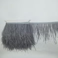 thumbnail image 4 of 4"-6" (15cm) Real Feather Fringe 1 Yard/1M Dyed sewing Craft gray, 4 of 4