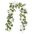 thumbnail image 4 of Guirnalda de flores artificiales colgantes, enredadera floral, decoración de boda, multifuncional Blanco, 4 of 8