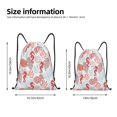 thumbnail image 2 of Xecao Tropical Corals Seahorse Pattern Sports Drawstring Backpack - String Swim Gym Bag with Wet Proof Pocket for Women&Men-Medium, 2 of 6