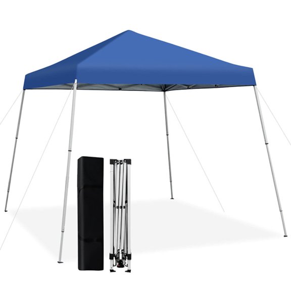 Spaco 10 x 10 Feet Outdoor Instant Pop-up Canopy with Carrying Bag-Blue, Party Tent for Outside Party Waterproof Tent BBQ Shelter
