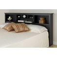 thumbnail image 2 of Prepac King Bookcase Headboard, Black, 2 of 3