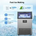 thumbnail image 3 of Joreek Commercial Ice Maker Machine 200lbs/24h, 45lbs Capacity Freestanding & Under Counter Ice Machine, NSF & ETL Certified Clear Ice Cubes Ready in 8-15min, 3 of 9