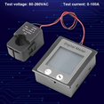 thumbnail image 2 of Mini LCD Digital voltímetro de corriente amperímetro AC 80-260V 100A voltaje Watt Panel de energía medidor probador + CT, 2 of 5