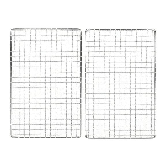 Uxcell 2-Pack Cooling Rack, 12" x 8" Stainless Steel Baking Rack for BBQ/Cooking/Roasting/Grilling/Steaming/Drying, Wire Cooling Rack for Baking [Silver]