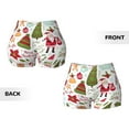 thumbnail image 3 of Rocae Snowflakes Santa Claus for Women's Quick-Dry Running Shorts,Ladies Active Athletic Apparel Yoga Workout Gym Running Volleyball Spandex Shorts Large, 3 of 9