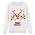 thumbnail image 1 of RXMEKW Chandail de Noël pour Femmes à Manches Longues, Col Rond, Imprimé, Décontracté, Chaud, Haut, Style Maman, Vêtement des Fêtes, 1 of 3