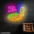 thumbnail image 2 of Glowneon Pizza and Beer Led Light, Pizza Restaurant Beer Bar Wall Art, 2 of 5