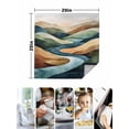 thumbnail image 5 of Cloth Napkins Set of 8 - 20x20 Inches, Colorful Abstract Art Washable Reusable Table Napkins, Mountain Modern Watercolor Soft & Absortbent Dining Napkin for Party Wedding Hotel Restaurant, 5 of 8
