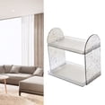 thumbnail image 3 of Letter Tray Desk Organizer, 2 Tier Desk Organizer Double Layer Storage Rack Transparent Desktop Stand Holder for Stationery Cosmetic, 3 of 7