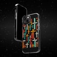 thumbnail image 6 of DistinctInk Hybrid (Acrylic / TPU) Clear Slim Fit Case for Apple iPhone 12 MINI (5.4" Screen) - "Vibrant Harmony: Bold Crosses on Black", 6 of 8