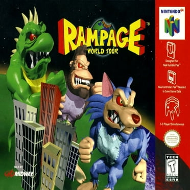 Rampage World Tour N64 Game,US Version