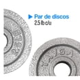 thumbnail image 2 of Set de dos barras Z y recta Tayga con discos de 2.5,5 y 10 Lb 30mm color plata, 2 of 6