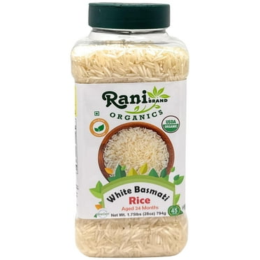 Rani Platinum White Basmati Rice Extra Long Aged 4-Pound Bag, 4lbs (1 ...