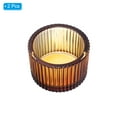 thumbnail image 3 of Uxcell 2 Pcs Tea Light Candle Holder Tea Lights Candle Holder Glass Candle Holders for Table Centerpiece Decor Brown, 3 of 6
