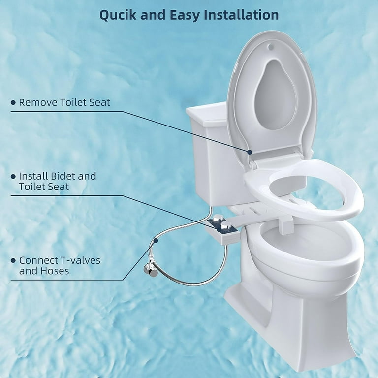 2 Pack Bidet Attachment, Non-Electric Bidet Toilet Seat Fresh