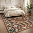 thumbnail image 3 of ODIKA 8'x10' Washable Area Rug Non-Slip Chair-Friendly Mat Southwestern Lone Mens Decorations Reindeer Cabin Cowboy Boho Playful Expressive for Dining Room, Large Office, Lounge, 3 of 7