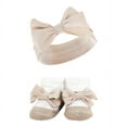 thumbnail image 3 of Hudson Baby Infant Girl Headband and Socks Giftset, Taupe Pink, One Size, 3 of 5