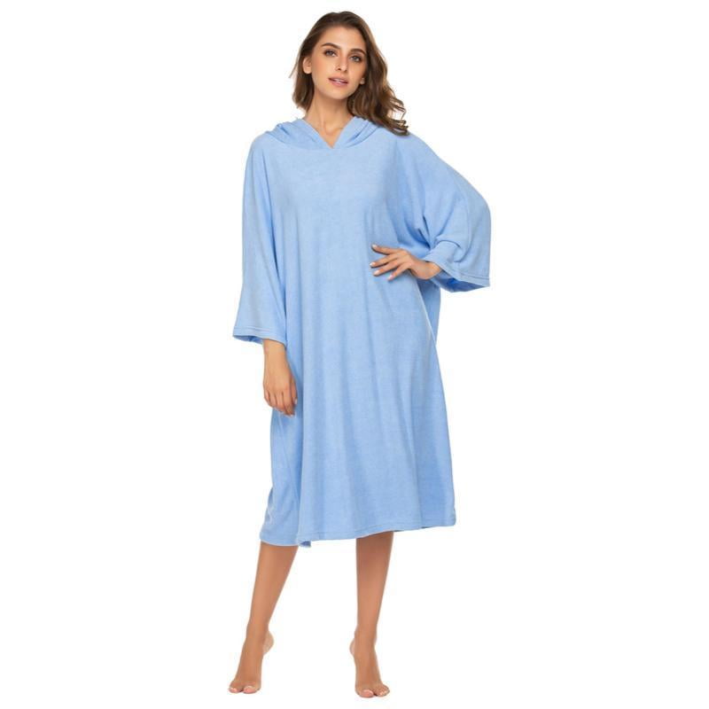 long sleeve towel poncho
