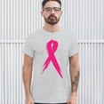 thumbnail image 3 of Tee Hunt Pink Ribbon Breast Cancer Awareness T-Shirt Hope Fight Survivor Mens Shirt, Ash Gray, 5X-Large, 3 of 5
