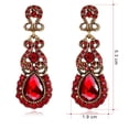 thumbnail image 6 of Grofry 3 Pair Retro Shining Rhinestones Inlaid Drop Earrings Sparkling Chandelier Wedding Bridal Long Dangle Earrings Jewelry Gift, 6 of 8