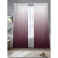 thumbnail image 2 of Romantic Burgundy Sheer Curtains 96 inches Long 2 Panels Set Gradient Tiers Sheers Rod Pocket Small Window Short Curtains for Kitchen Cafe, Each 52" W x 96" L, 2 of 7