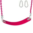 thumbnail image 1 of Swing Set Stuff Inc. Commercial Rubber Belt Seat with 5Coated Chain & SSS Logo Sticker Commercial Rubber Seat Coated Chain, Pink, 1 of 10