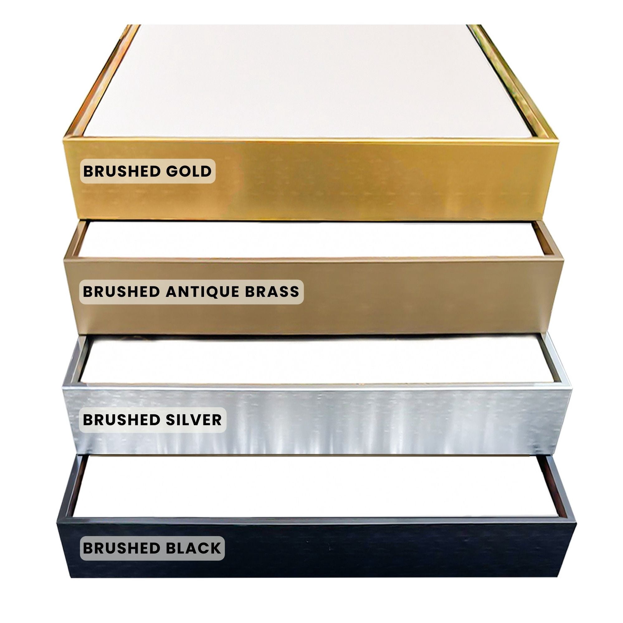 Royal Designs, Inc. Premium Aluminum Floating Canvas Picture Frame, PF-1001-28x56-BGL, 28 x 56, Brushed Gold, Over 1500 Sizes Available
