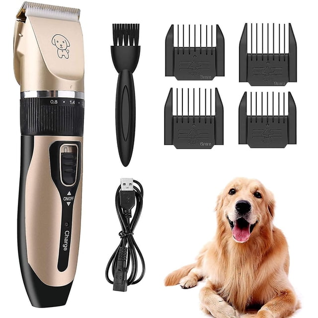 Cortadora silenciosa, cortadora de pelo largo y grueso para perros, cortadora de pelo para mascotas, cortadora profesional eléctrica recargable inalámbrica para perros, gatos, conejos Ormromra BST3050236