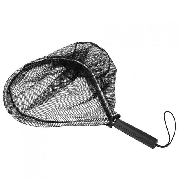 Black Portable Intensive Fly Fishing Landing Net, Fishing Landing Net,  Fishing Accessory With Skid-proof Handle For Catch Fish Fishing 